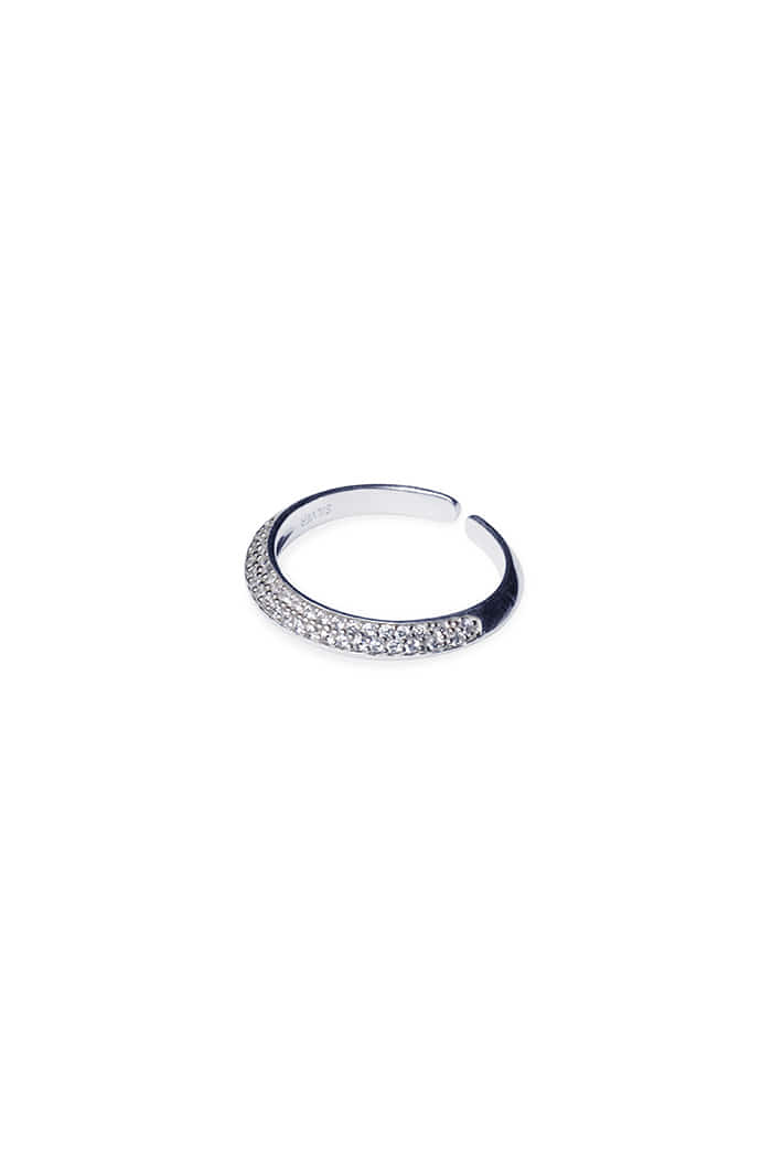 [925silver] cubic ear cuff &amp; open ring